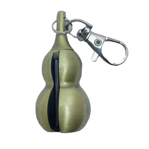 Creative Design Kerosene  Keychain Lighter Pendant for Cigar Pipe Powerful Gourd Shape Windproof Metal Gadgets for Man